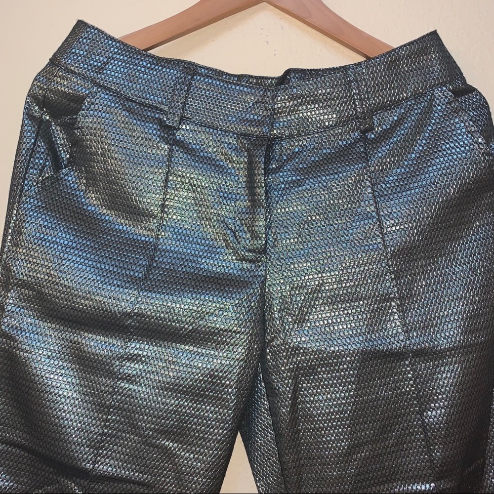 Harlyn Anthropologie Silver Cropped Cuffed Pants - Picture 7 of 15
